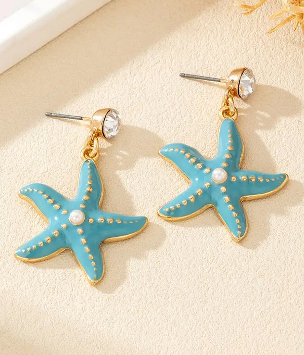 SEALIFE THEME STARFISH EARRING